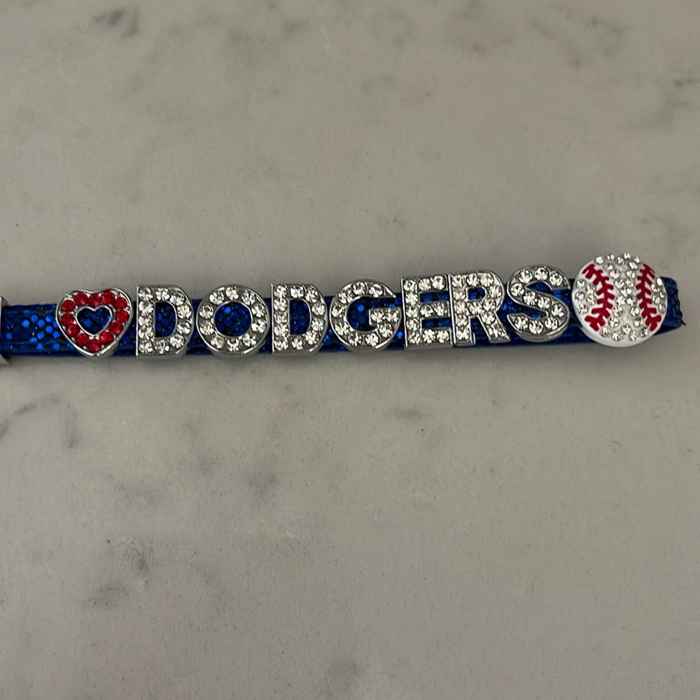 Blue Dodgers Bling Keychain Wrislet